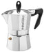 Pedrini Aluminium Polished 3 Cup Coffee Maker - Black