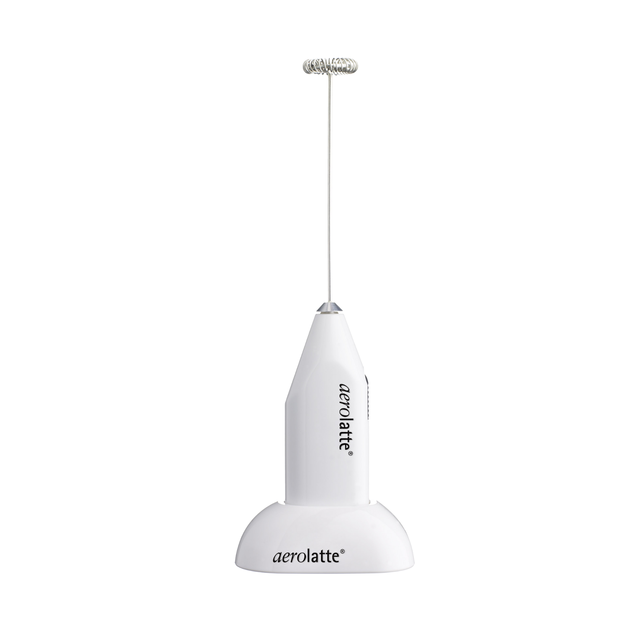 White Aerolatte Milk Frother with Stand White Aerolatte Milk Frother with Stand
