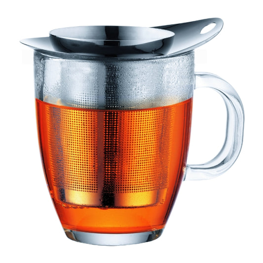 Bodum Yo-Yo Set Mug+Tea Strainer 350ml -Chrome