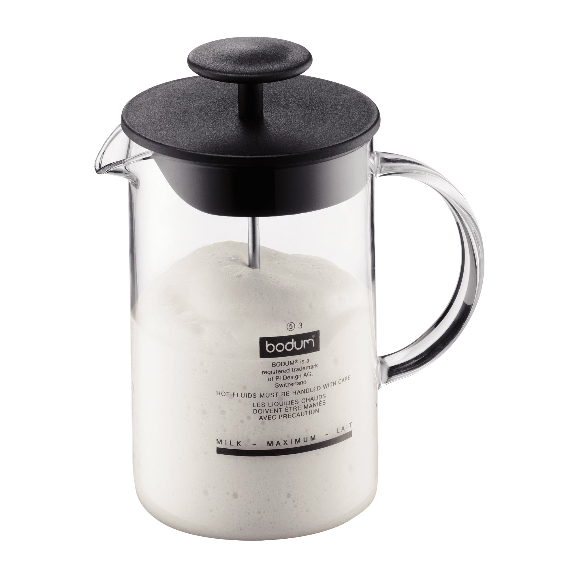 Latteo Milk Frother 250ml - Glass/Black Main image