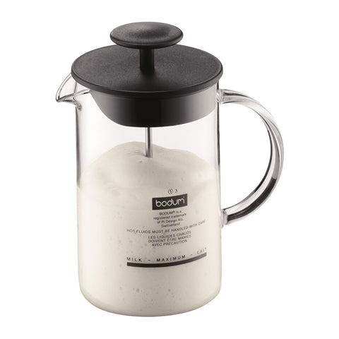 Bodum Latteo Milk Frother 250ml - Glass/Black