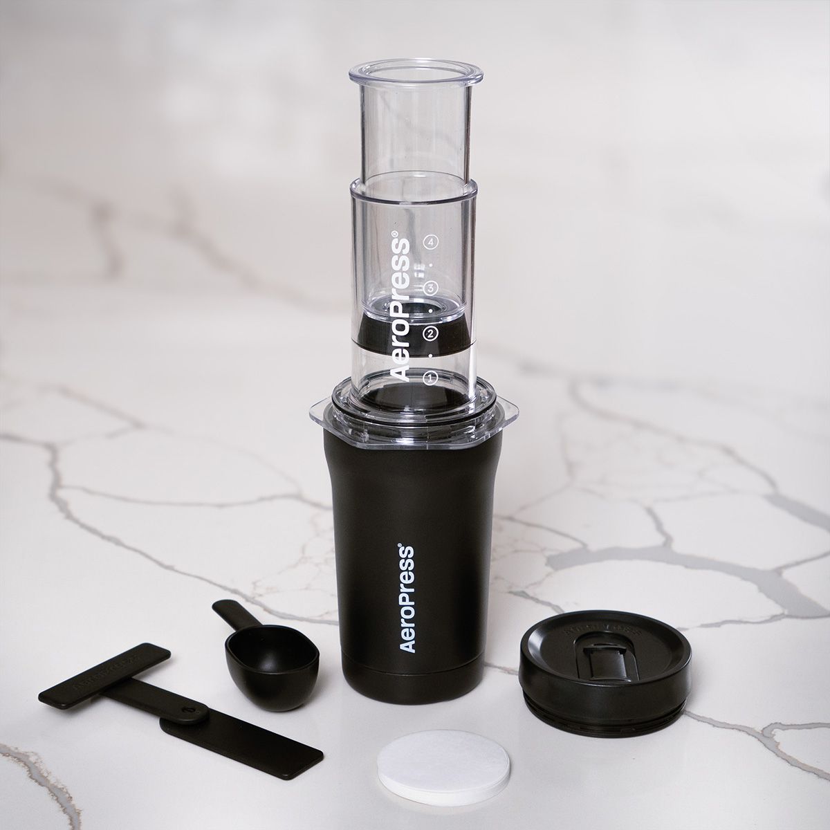 AeroPress Go Plus Travel Coffee Press Black