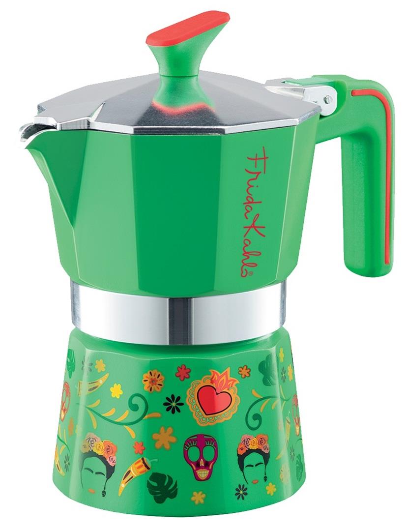 Pedrini Frida Kahlo 6-Cup Coffee Maker - Green