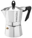 Pedrini Aluminium Polished  3 Cup Coffee Maker - Black