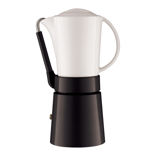 Aerolatte Caffe Porcellana Black 4 Cup Coffee Maker